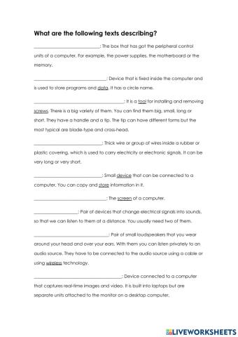 Computer definitions