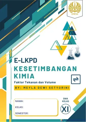E-LKPD Kesetimbangan Kimia Faktor Tekanan dan Volume
