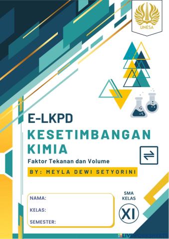 E-LKPD Kesetimbangan Kimia Faktor Tekanan dan Volume