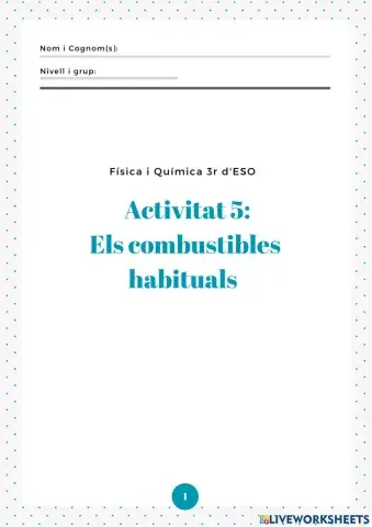 Els combustibles habituals