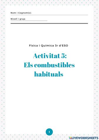 Els combustibles habituals