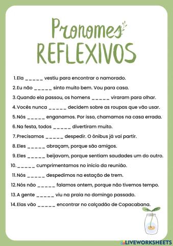 Pronomes reflexivos
