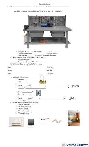 Tools Exam