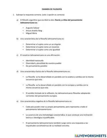 Examen de filosofia grupo 1