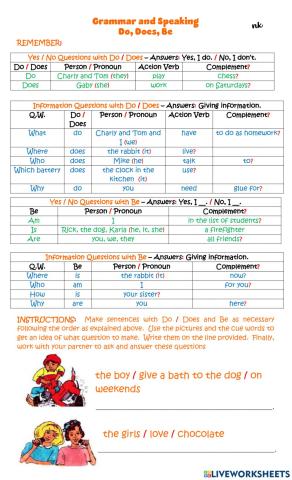 Grammar and Speaking Do, Does, Be