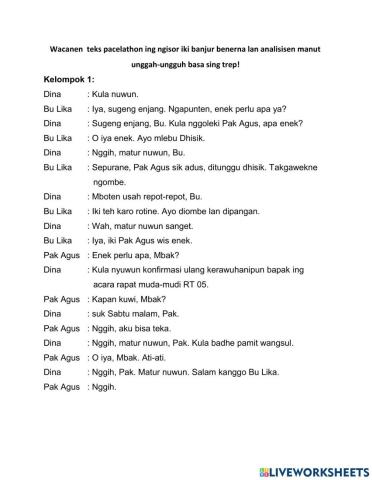 LKPD 1 Unggah-ungguh