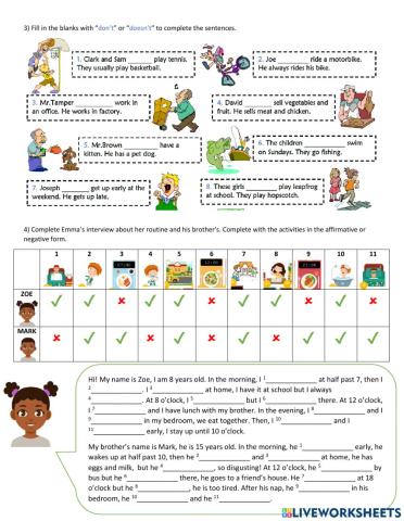 Present Simple - Aff-Neg 2