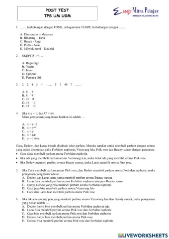 Post test tps um ugm