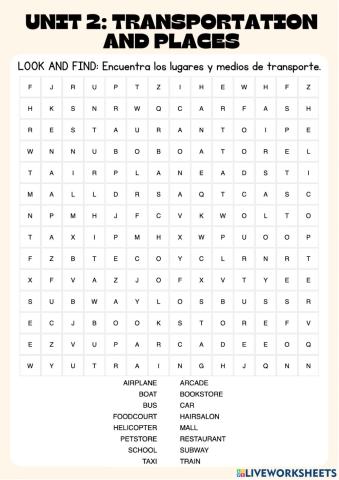 Transportation and places