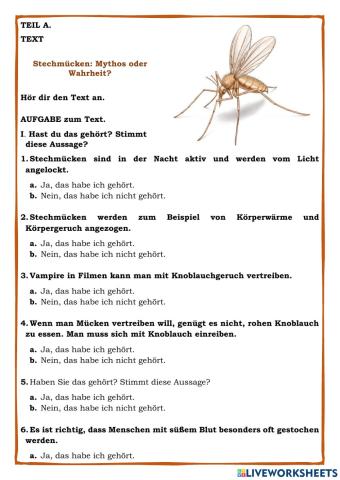 Stechmücken: Mythos oder Wahrheit?