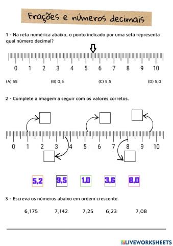 Frações e números decimais