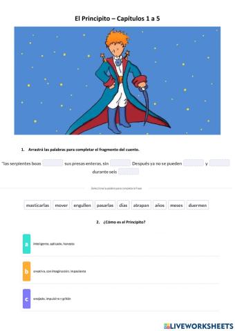 El Principito Capítulos 1 a 5