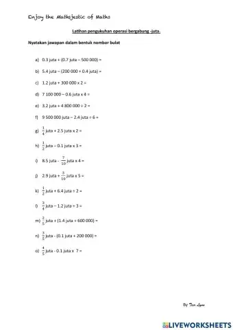 Latihan Pengukuhan Operasi Bergabung-Juta