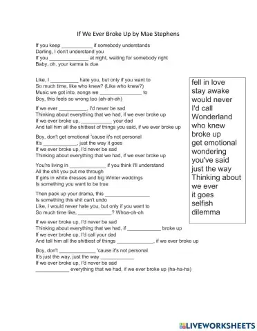 If We Ever Broke Up by Mae Stephens