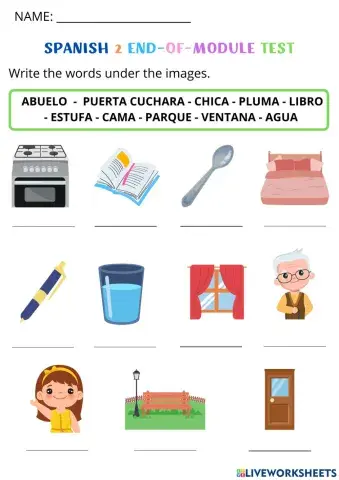 Spanish 2 end of module test