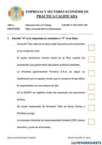 Empresa y Sectores Económicos