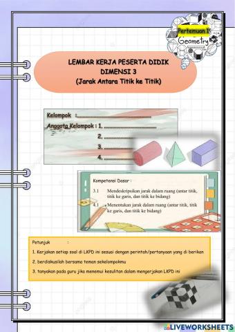 Jarak titik ke titik