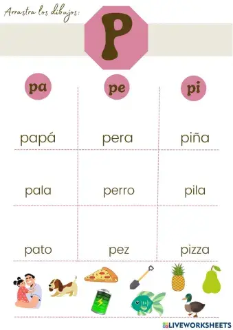 Lectoescritura - Letra P