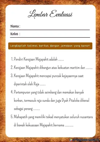 Evaluasi Kerajaan Majapahit