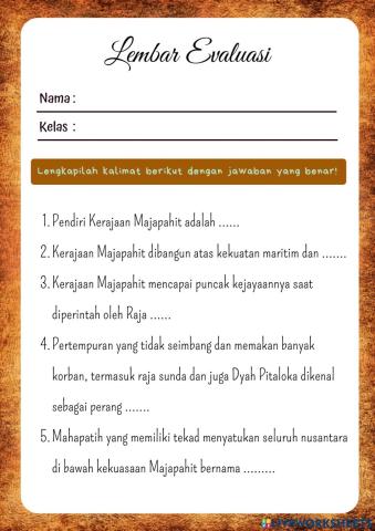 Evaluasi Kerajaan Majapahit