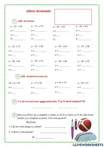 Aflarea descăzutului