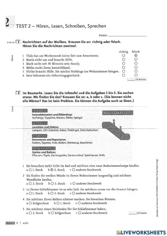Deutsch schreiben üben a2