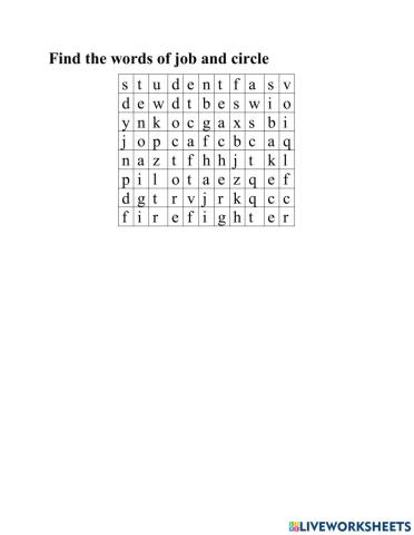 Find the words