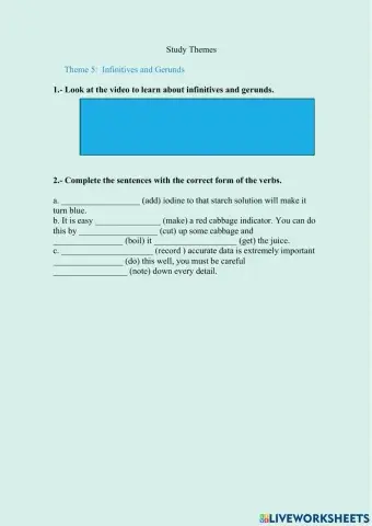 Infinitives and gerunds