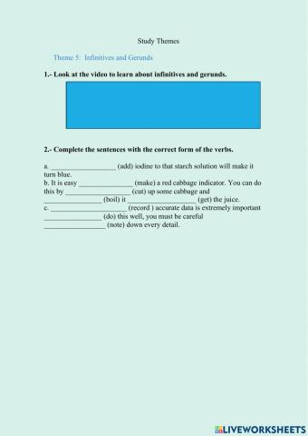 Infinitives and gerunds