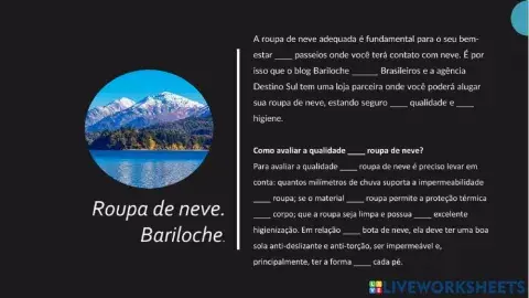Roupa de neve - Bariloche