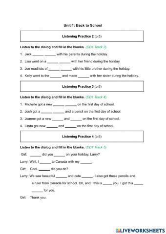 Step by step listening 3 unit 1