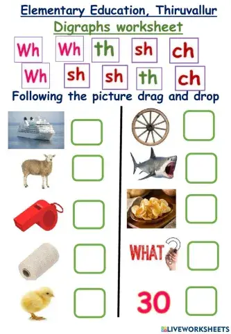 diagraph worksheet 2