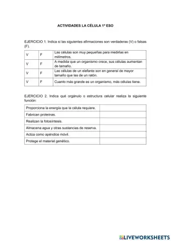 La Célula - 1º ESO