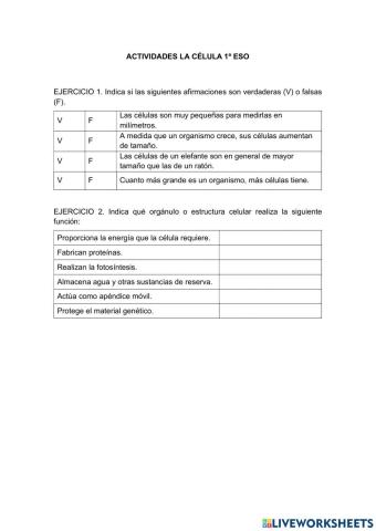 La Célula - 1º ESO