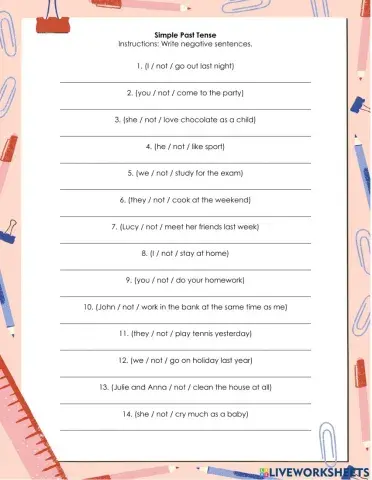 Past Simple Negative