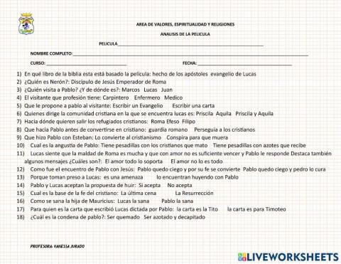 ANALISIS DE LA PELICULA DE PABLO 