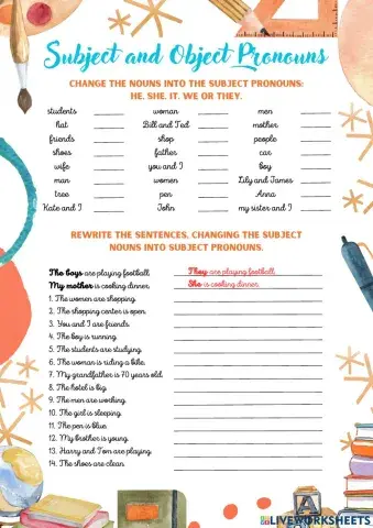 Subject and Object Pronouns