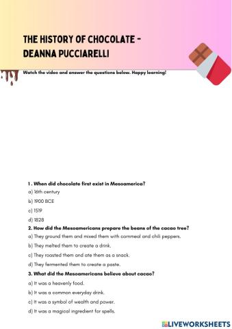 The history of chocolate - Deanna Pucciarelli