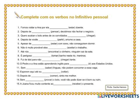 Infinitivo Pessoal