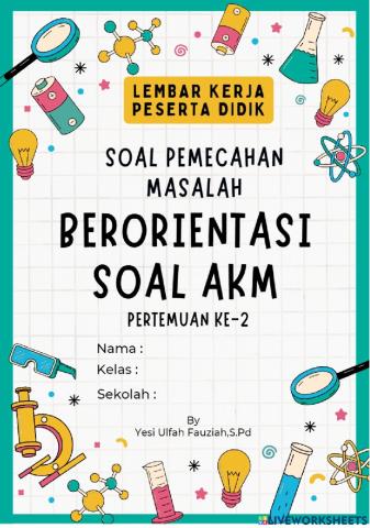 Contoh soal pemecahan masalah berorientasi soal akm. materi : bilanngan