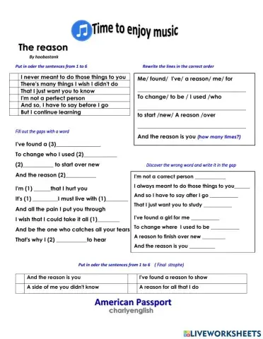 Song the reason. Charlyenglish