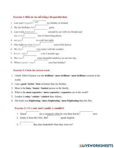 Exercise unit 1+ 2- BI4