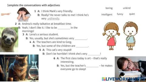 Adjectives practice 3.2