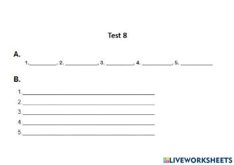 I can Analyse - Test 8