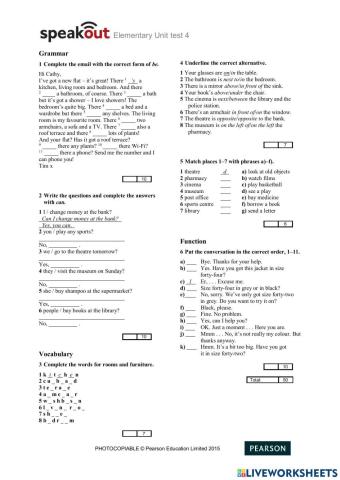 Unit 4 revision elementary speakout