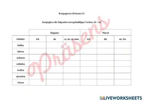 Konjugieren (Präsens) 11