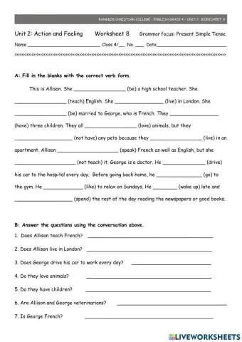 Grade 4 U2WS8 (1st Sem)