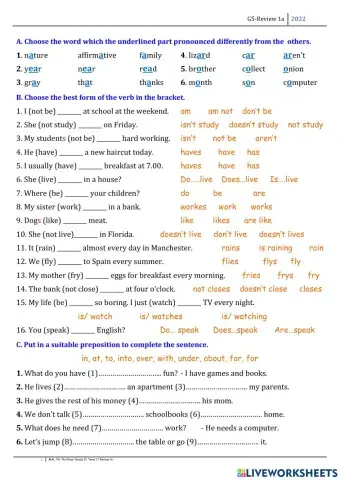 Grade 5 - Term 2 - review 1