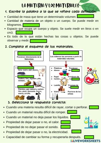 Materia y materiales