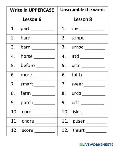 LESSON 6 and 8 Second Grade